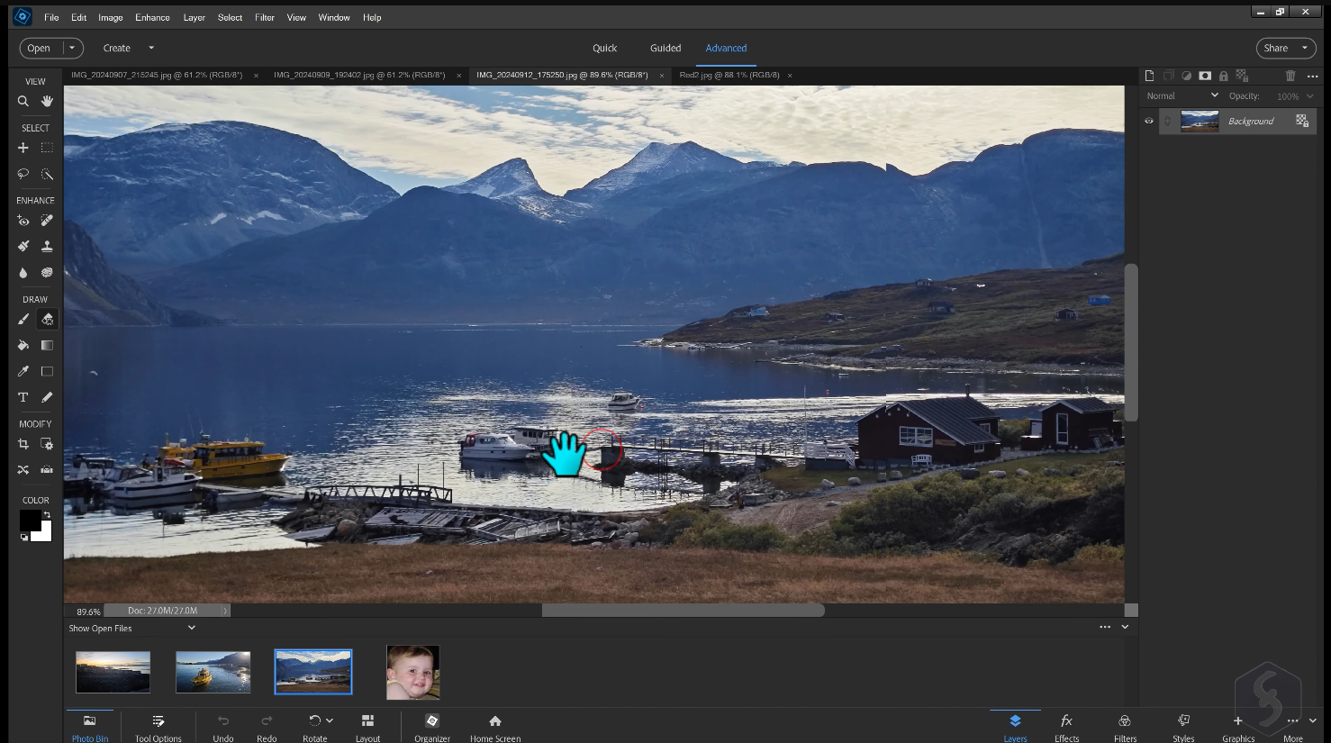 Adobe Photoshop Elements 2025 Interface screenshot