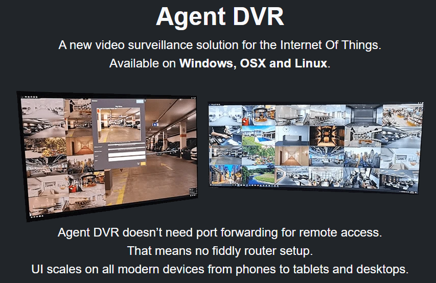 Agent DVR Screenshot from Official Website