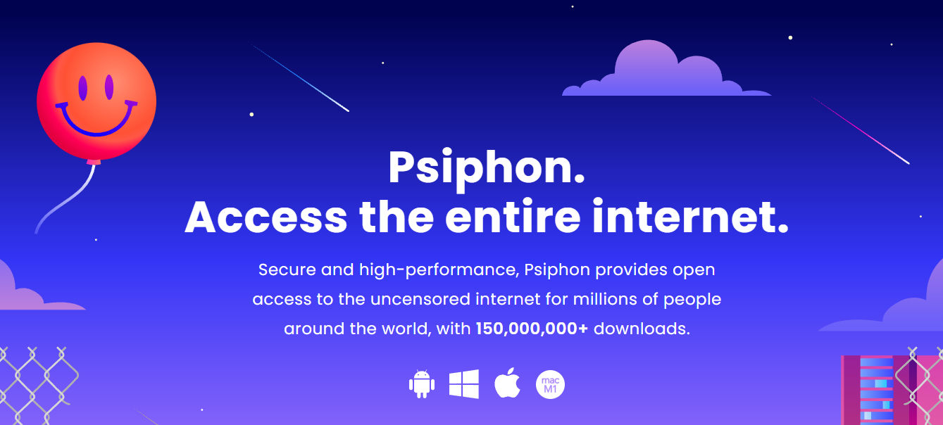 Psiphon Official Website Screenshot