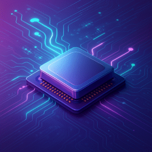 CPU and circuits in a futuristic design