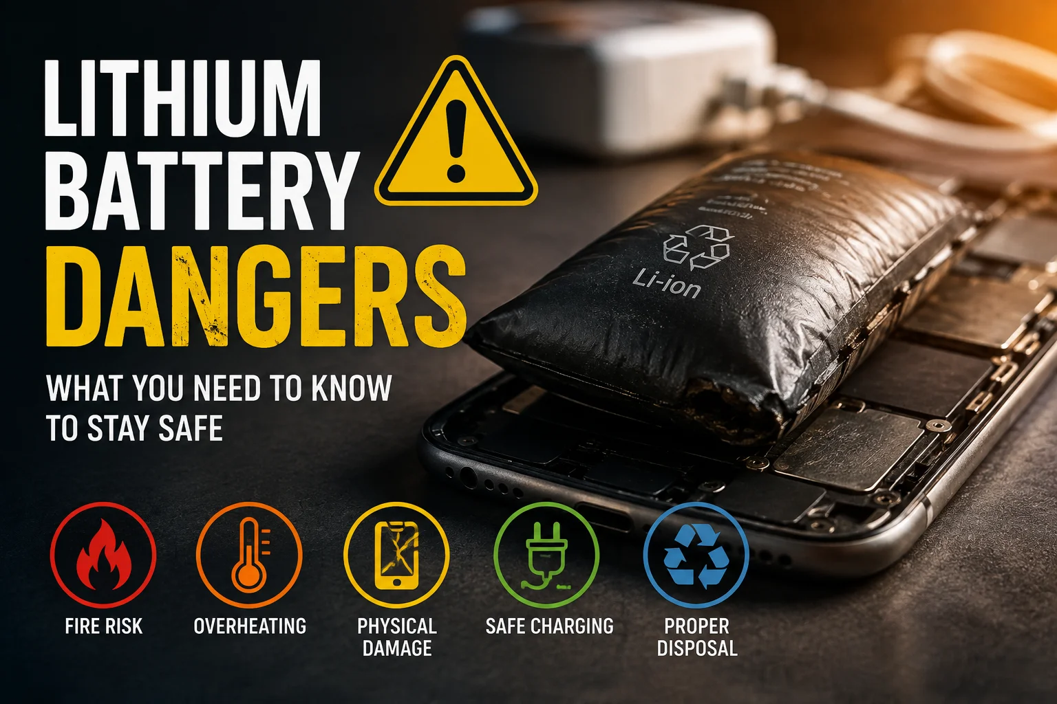 Lithium battery dangers and warning signs for safe use