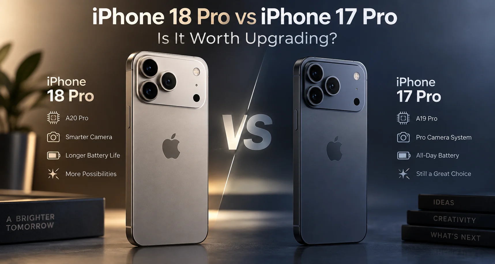 iPhone 18 Pro vs iPhone 17 Pro comparison showing design, camera and performance differences